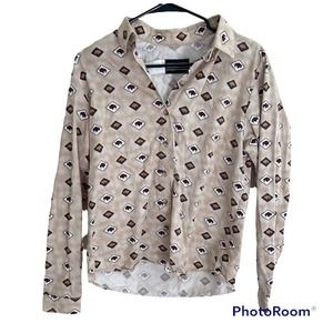 Panhandle Slim Button Up Western Shirt Size Medium